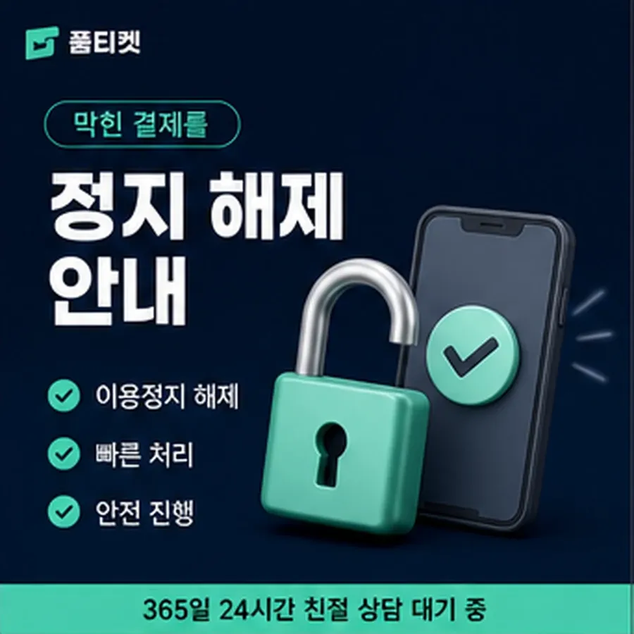 품티켓 틴캐시 회선의 소액결제 미납 미납 항목 구분 안내 이미지